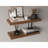 Floating Wall Shelves Set of 2 - Matte Finish - 31.5"W