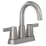 Brushed Nickel 2-Handle Centerset Bathroom Sink Faucet 360 Swivel