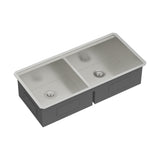 39-inch Built-in Kitchen Sink with Mixing Bowl Worktop