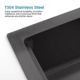 Stainless Steel Undermount Kitchen Sink 30"x19" Single Bowl