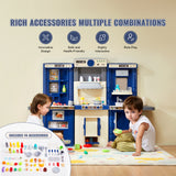 Christmas Gift! Kitchen Playset Kids Pretend Cooking Play Toy 74 Piece Accessori