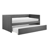 Daybed with Trundle Engineered Wood Dark Gray
