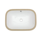 White Ceramic Undermount Bathroom Sink 22' x 15' x 8.3' Modern European Design w