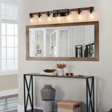 50' 7-Light Rustic Industrial Bathroom Vanity Wall Sconce