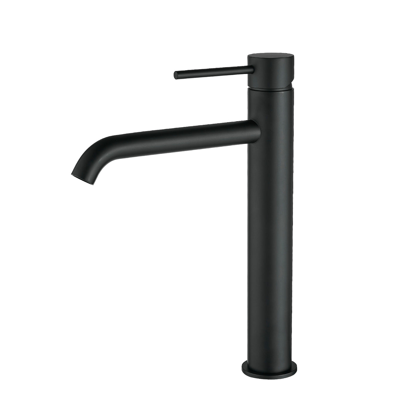 Black Modern Single Handle Bathroom Faucet Tall Sink