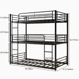 Twin Metal Bunk Bed Black