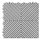 Interlocking Drainage Floor Tile Mat, 12x12 ft, 50 Pcs Gray