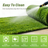 Realistic Deluxe Artificial Grass Synthetic Thick Lawn Turf Carpet (7 FT x15 FT