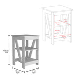 3-Tier End Table - Open Storage Shelves - 15.7"W x 23.8"H