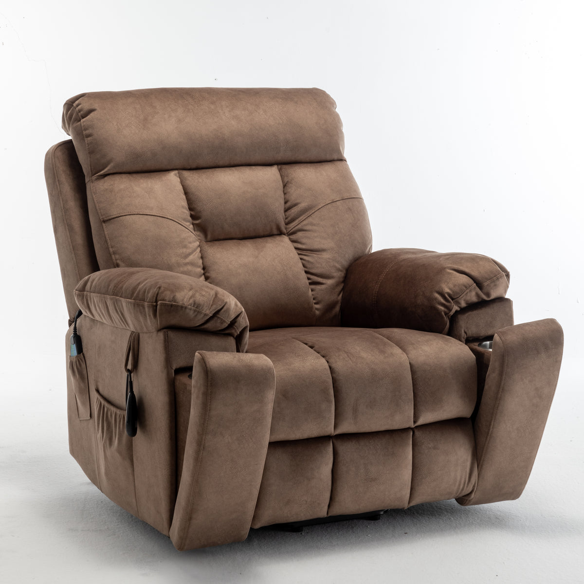 Power Lift Velvet Lift Recliner Antique Brown