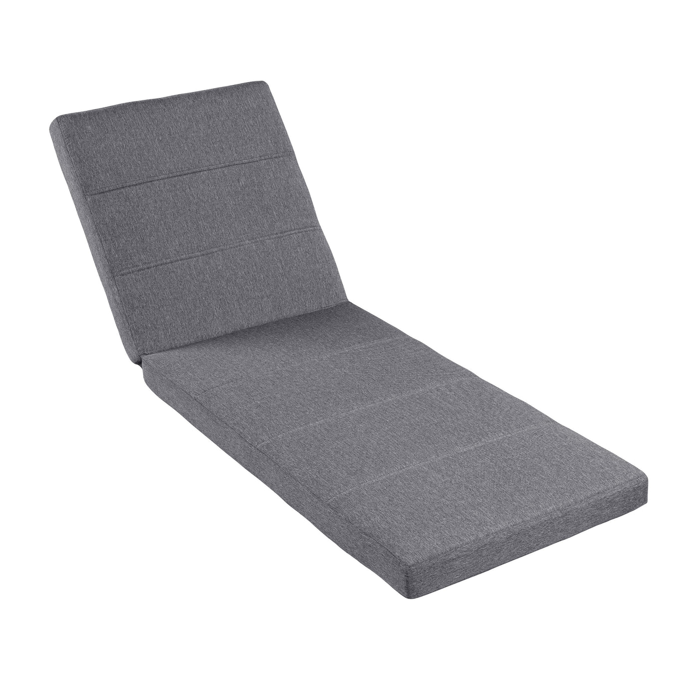Outdoor Chaise Lounge Cushion Only - Water-Resistant Patio Lounge Chair Cushion with Removable Cover for Outdoor Chaise Lounges,Grey
