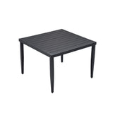 Aluminum 40x40 Square Patio Dining Table Umbrella Hole