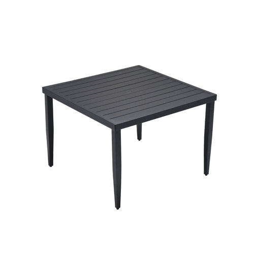 Aluminum 40x40 Square Patio Dining Table Umbrella Hole