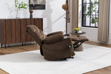 Velvet Recliner Power with Massage Brown