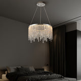 Crystal LED Chandelier 16" - Chrome, Adjustable 3000K-6000K