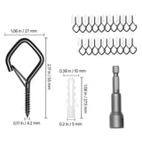 20 PCS Q-Hanger Hooks, 2.17 in Q Hanger String Light Hooks Outdoor, Heavy Duty O