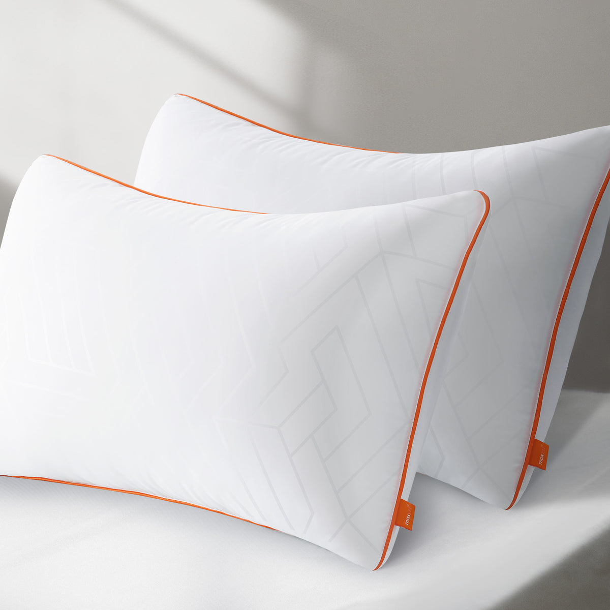 Set of 2 Bed Pillow White