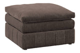 Contemporary Modular Ottoman Chair Mink Suede Fabric