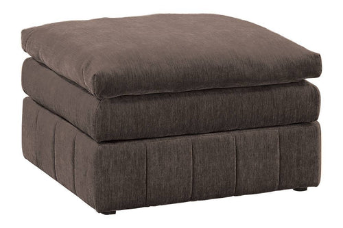 Contemporary Modular Ottoman Chair Mink Suede Fabric