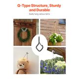 20 PCS Q-Hanger Hooks, 2.17 in Q Hanger String Light Hooks Outdoor, Heavy Duty O