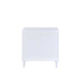 Accent Table - White & Weathered Oak - 3 Drawers - Tapered Legs
