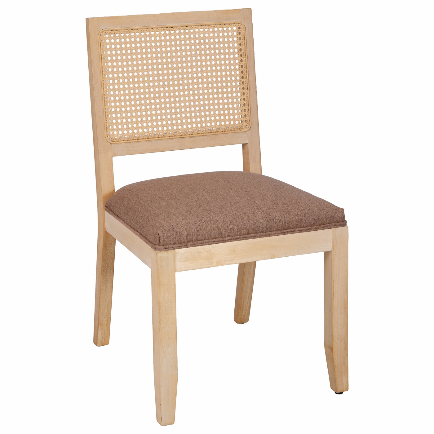 Farmhouse Rattan Dining Chairs Set of 2, Mid Century Modern