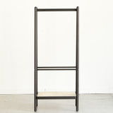 (Black) Solid Oak Wood Clothes Rack, Black Rattan Hanger Rack-clothes Rack