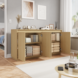 4 Door Sideboard Buffet Cabinet with Power Outlet