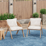 Patio Chair with Cushions (Set of 2)