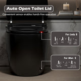 Smart Toilet with Bidet Built in, ADA One-Piece Toilet Auto Open/Close