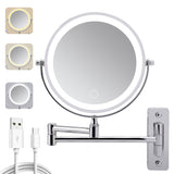 Wall Mounted LED Makeup Mirror 10X Magnify Touch Dimmable