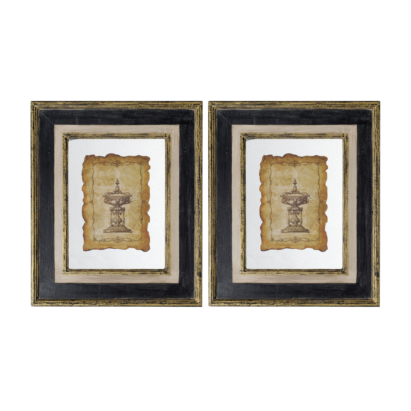 18x22 Lucian Antiqued Sculpture Print 2 Piece Framed