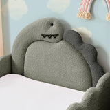 Twin Upholstered Platform Bed Grey