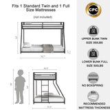Full Metal Bunk Bed Black