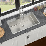 33 Inch Topmount Sink - 33" x 19" x 9" Drop in Stainless Steel Kitchen Sink