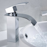 Chrome Single Handle Modern Bathroom Sink Faucet