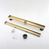 28" Linear Shower Drain 304 Stainless Steel with Hair Strainer