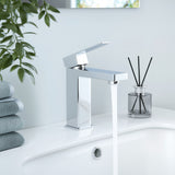 Modern Chrome Bathroom Faucet, Single Hole Bathroom Faucet