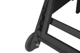 Chaise Lounge HDPE Wood Texture Black 5 Position Cup Holder 400 LB