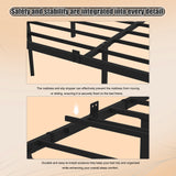 Full Engineered Wood Bed Frame Black