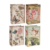 Set of 4 Nature Lover's Book Boxes with Flowers 5.5x3.9x1.8