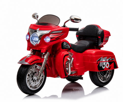 12V Kids Ride On Motorcycle, Electric Motorcycle Toy with LED Light, Wireless Mu