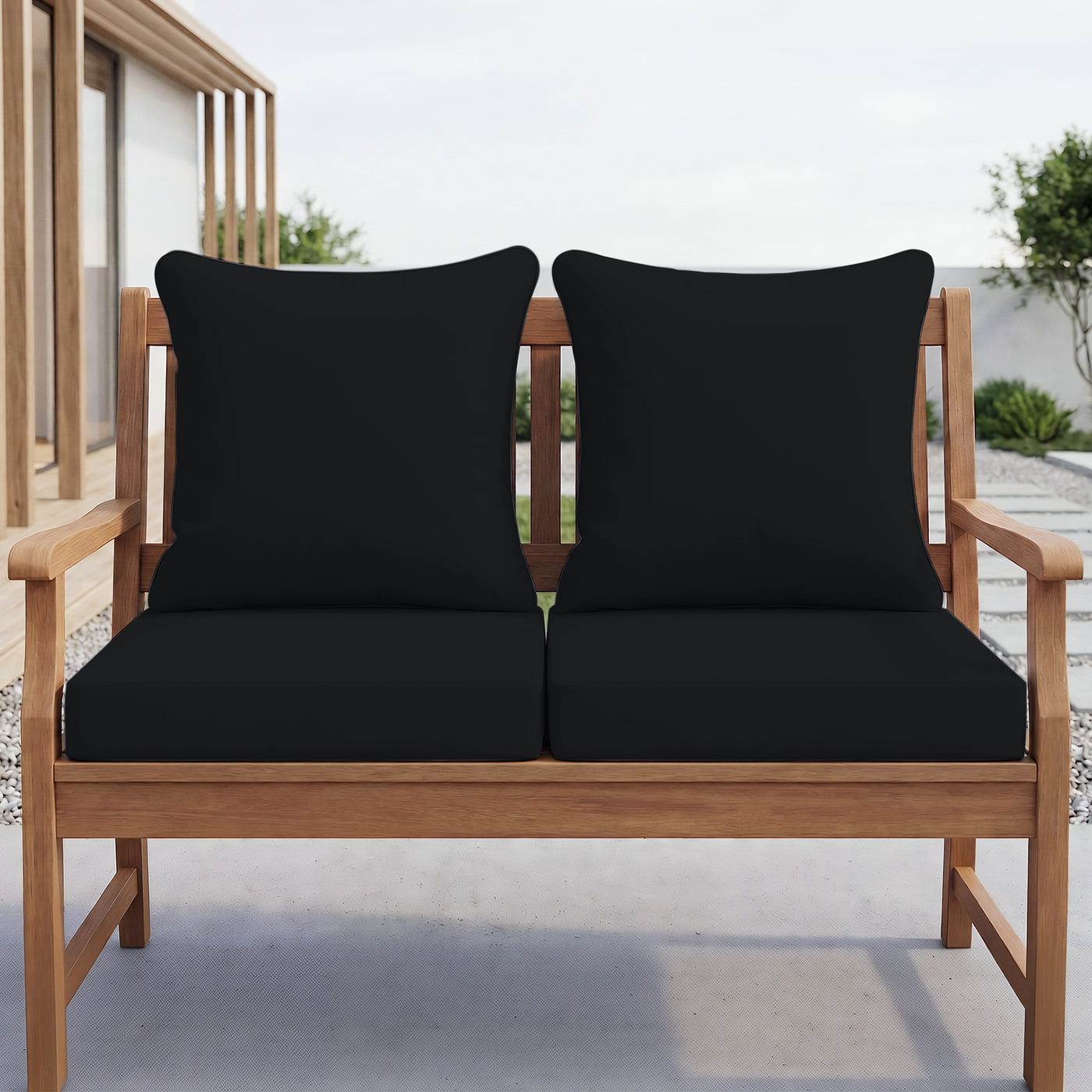 Deep Seat Cushion Set 24x24" Waterproof Fade Resistant Patio