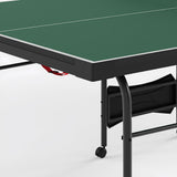 8 FT Foldable Portable Ping Pong Table with Quick-Clamp Net & Post Set, Indoor &