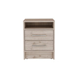 Nightstand - Two Drawers - Light Gray - 19.9" H x 15.7" W
