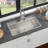33 Drop In Kitchen Sink - 33 x 19 x 9 Stainless Steel Drop In Sink Ledge