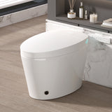 Smart Toilet with Bidet Built in, Bidet Toilet with Heated Seat, Foot Kick