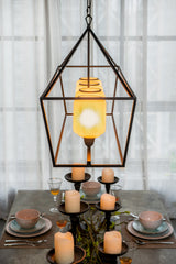 Industrial Iron Chandelier Hanging Light Fixture Kitchen Dining