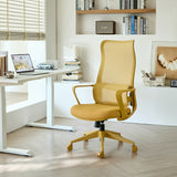 Ergonomic Office Chair Mesh High-Back Yellow 350 LB Lumbar Support Swivel