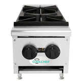 50,000 BTU Commercial Gas Hot Plate 2 Burner NG LP